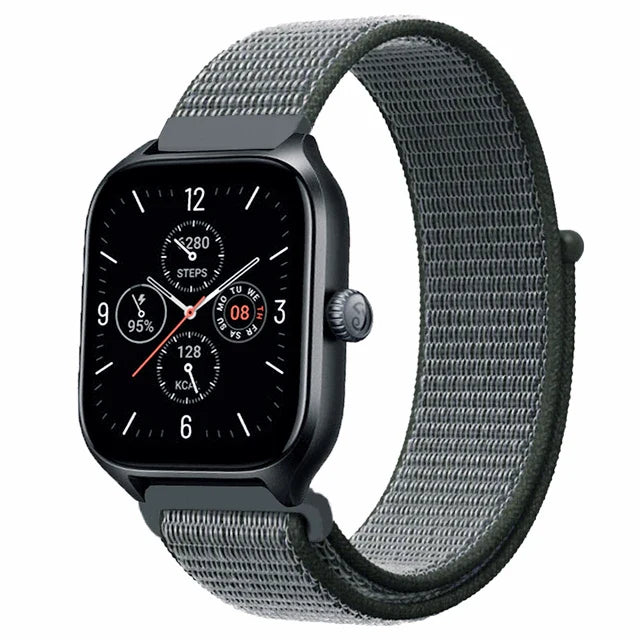 20mm 22mm Nylon Loop Strap for Amazfit GTR 42 47mm/GTR2/2e/3/3 Pro/4/GTS/GTS2/mini/3/4 Bracelet for Amazfit Bip-U-S/Stratos 2 2S