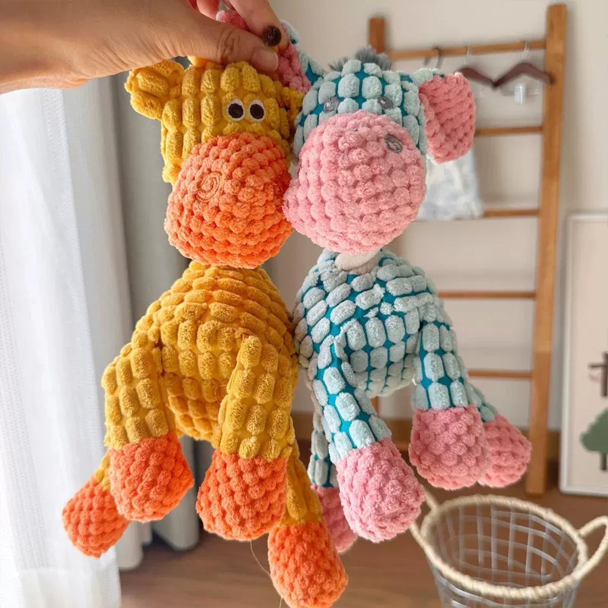 Donkey Plush Dog Toy with Squeaker – Interactive Chew & Fetch Toy for Small & Medium Dogs, 8.7–10.0 in (22–25.5 cm)