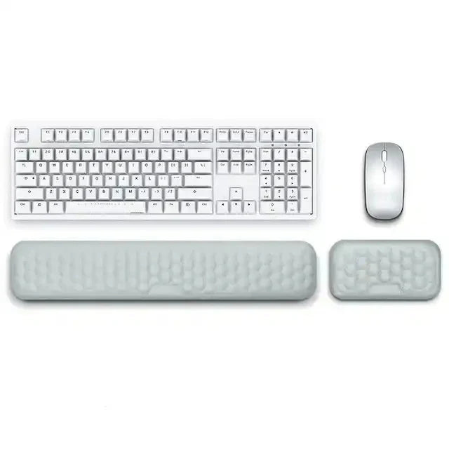 2-Piece Memory Foam Wrist Rest Set — Ergonomic Keyboard & Mouse Support with Non-Slip Base for Laptop & Desktop