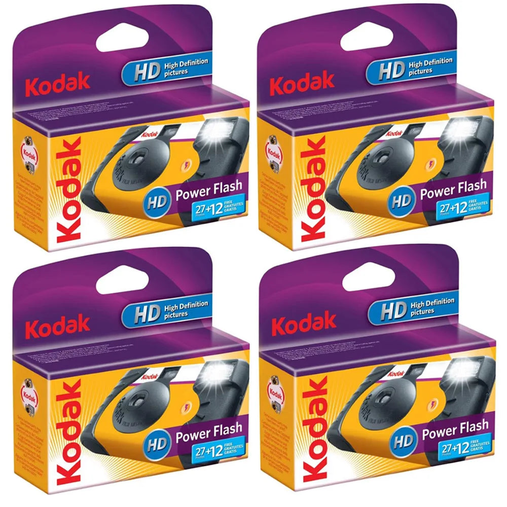 Single-Use Disposable Film Camera — 27/39 Exposures, ISO 800, Built-In Manual Flash