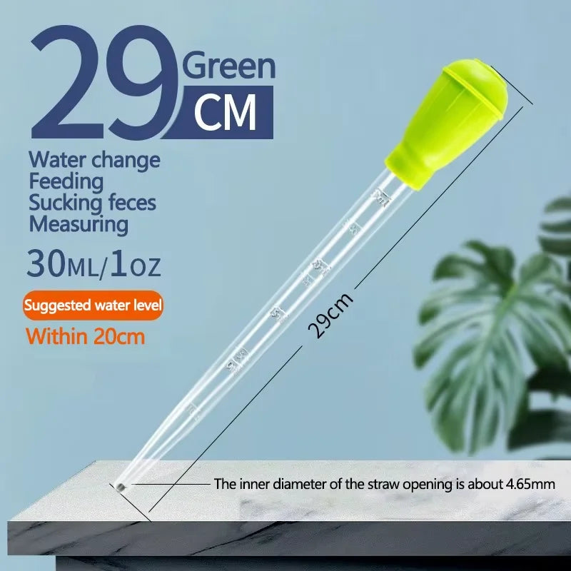 Lengthening Pipette Aquarium Siphon Vacuum Cleaner – Fish Tank Water Changer 29 cm (11.4 in) & 46 cm (18.1 in)