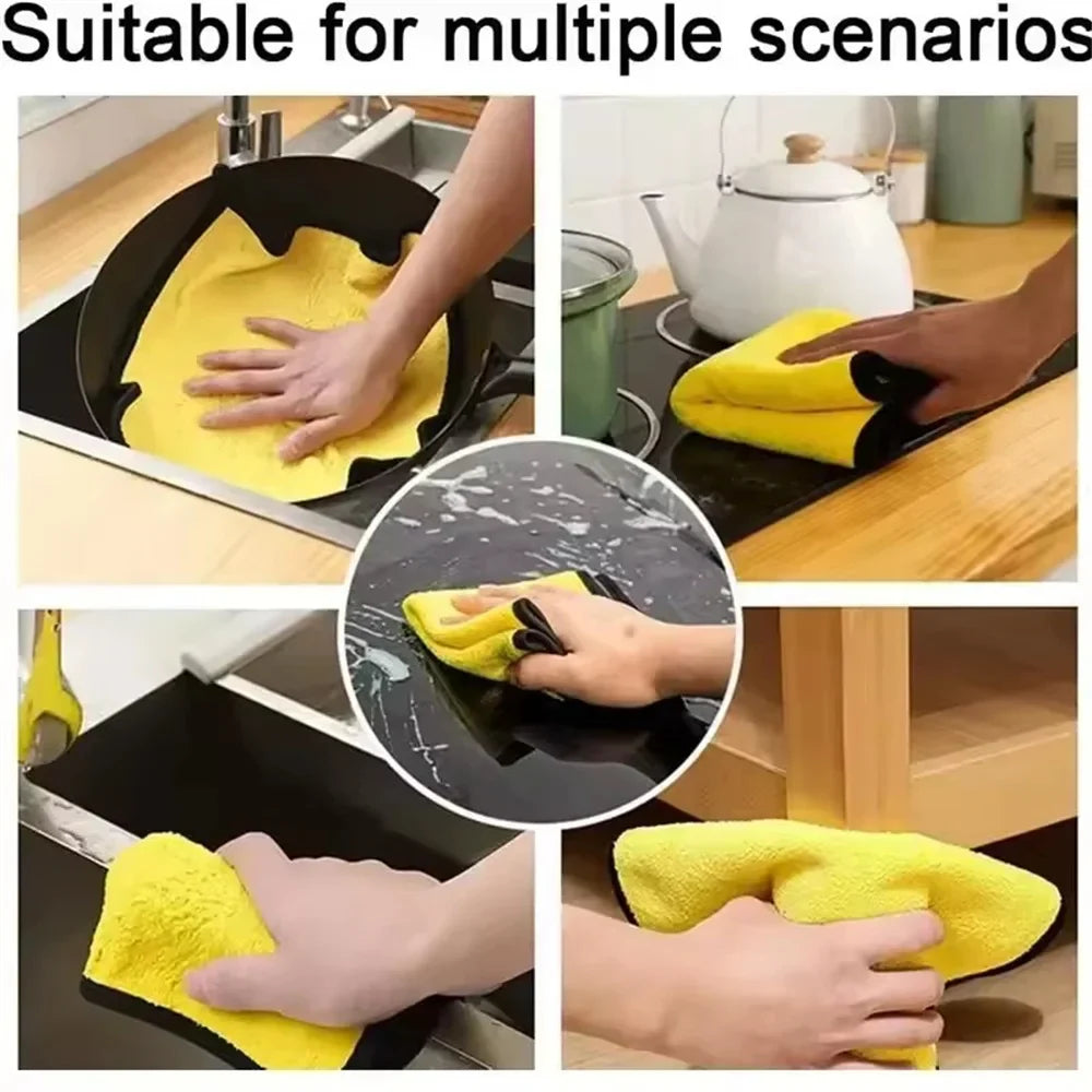 Double-Sided Microfiber Car Towels Super Absorbent Auto Detailing Wash & Dry Cloths