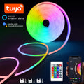 RGBIC Neon LED Strip Light 1/2/3/5M (3.3/6.6/9.8/16.4 ft) IP65 Waterproof USB Smart Rope Light App & Voice Control Music Sync