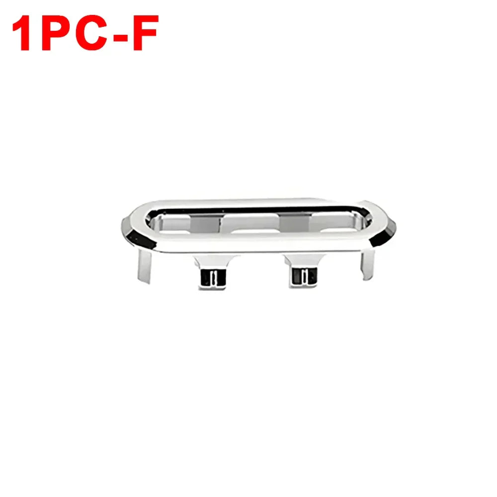 Sink Overflow Ring Cover 1/2/4-Pack Plastic Basin Overflow Hole Trim for Bathroom and Kitchen - Fits 22-24mm & 47-48mm Apertures