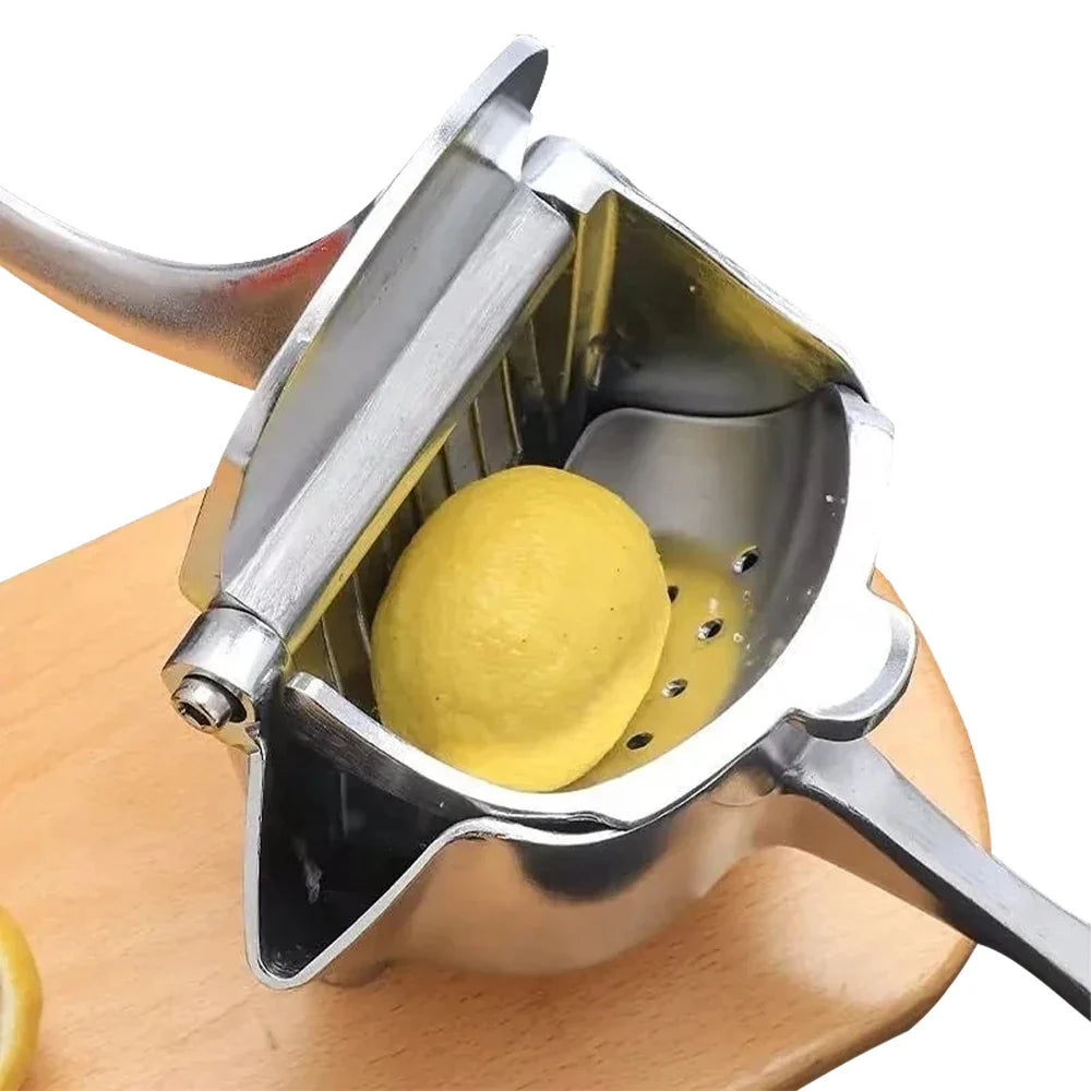 Manual Hand-Press Juice Squeezer - Aluminum Citrus & Sugarcane Juicer for Lemon, Orange, Pomegranate, Ginger