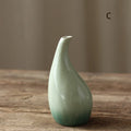 Simple Ceramic Porcelain Vase for Hydroponic Plants — Minimalist Small Vase for Living Room & Dining Table Decor