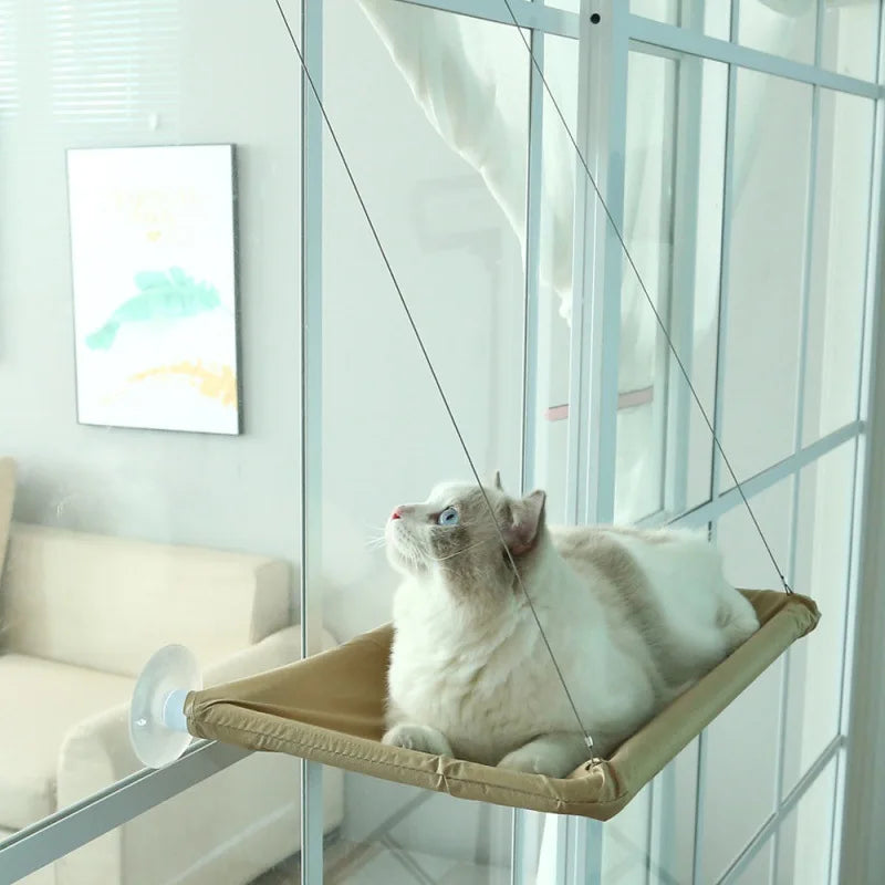 Window-Mounted Cat Hammock 55×35 cm (21.7×13.8 in) Hanging Cat Bed for Cats & Kittens — Supports up to 20 kg (44 lb)