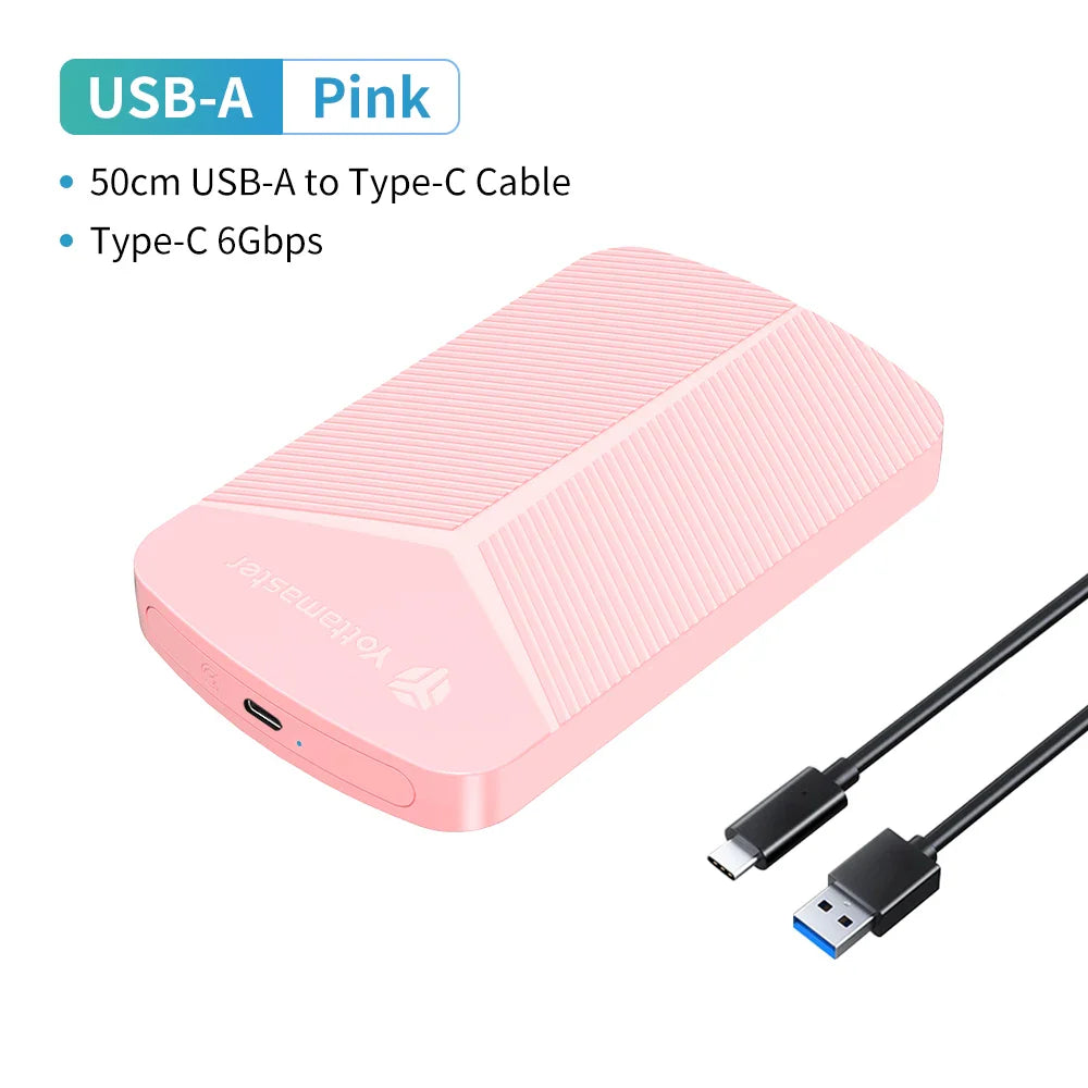 2.5-Inch SATA HDD/SSD Enclosure USB 3.0 UASP 6Gbps Adapter for Windows Mac Linux