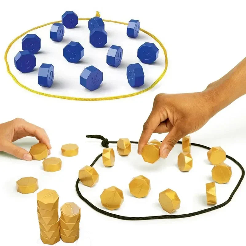 Magnetic Stones Strategy Game, Portable Magnetic Board Family Game for Kids & Adults