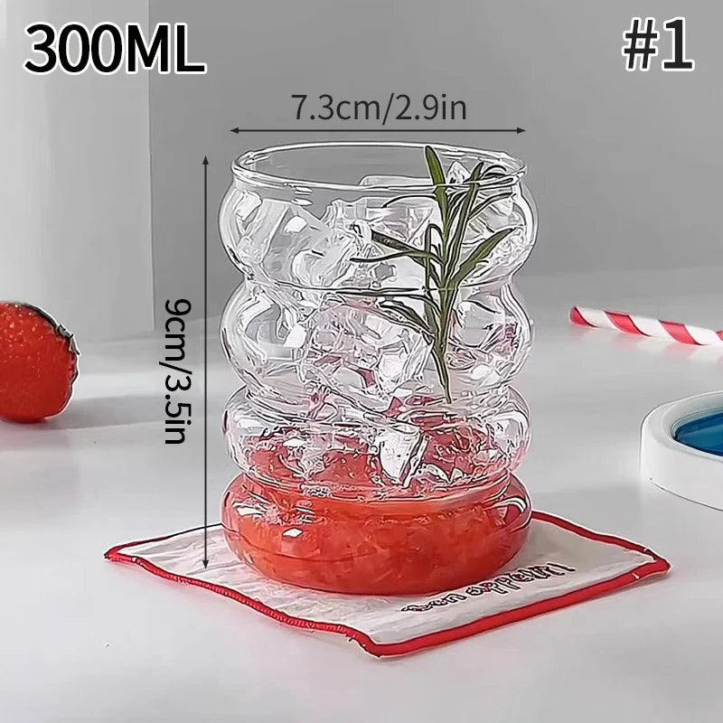 Clear Tall Glass Coffee Mug – Iced Coffee, Milk, Juice & Cocktail Drinkware