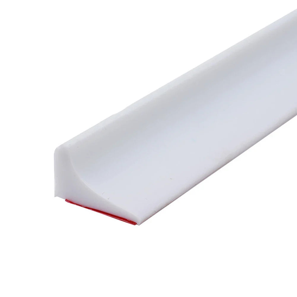 Silicone Shower & Kitchen Water Barrier Strip – Water Stopper Seal, 30/50/80/100/200 cm (11.8–78.7 in) – Transparent/Grey/Black/White