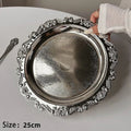 Hexagonal Stainless Steel Dessert Plates - Silver & Gold, 10/15/20/25 cm (4/6/8/9.8 in) - Retro Cake, Snack & Jewelry Tray