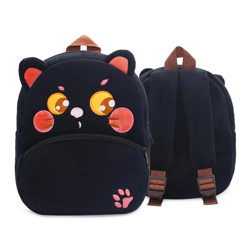 Cute Plush Animal Kids Backpack - Cartoon School Bag for Girls & Boys, Soft Preschool Backpack