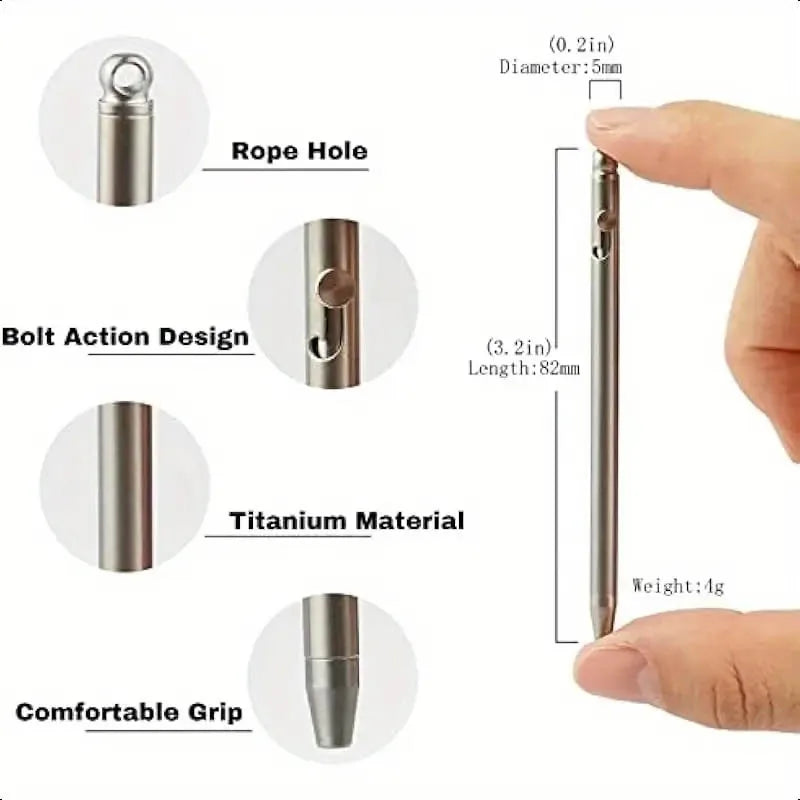 Mini Titanium EDC Pocket Pen Portable Compact Signature Pen for Everyday Carry