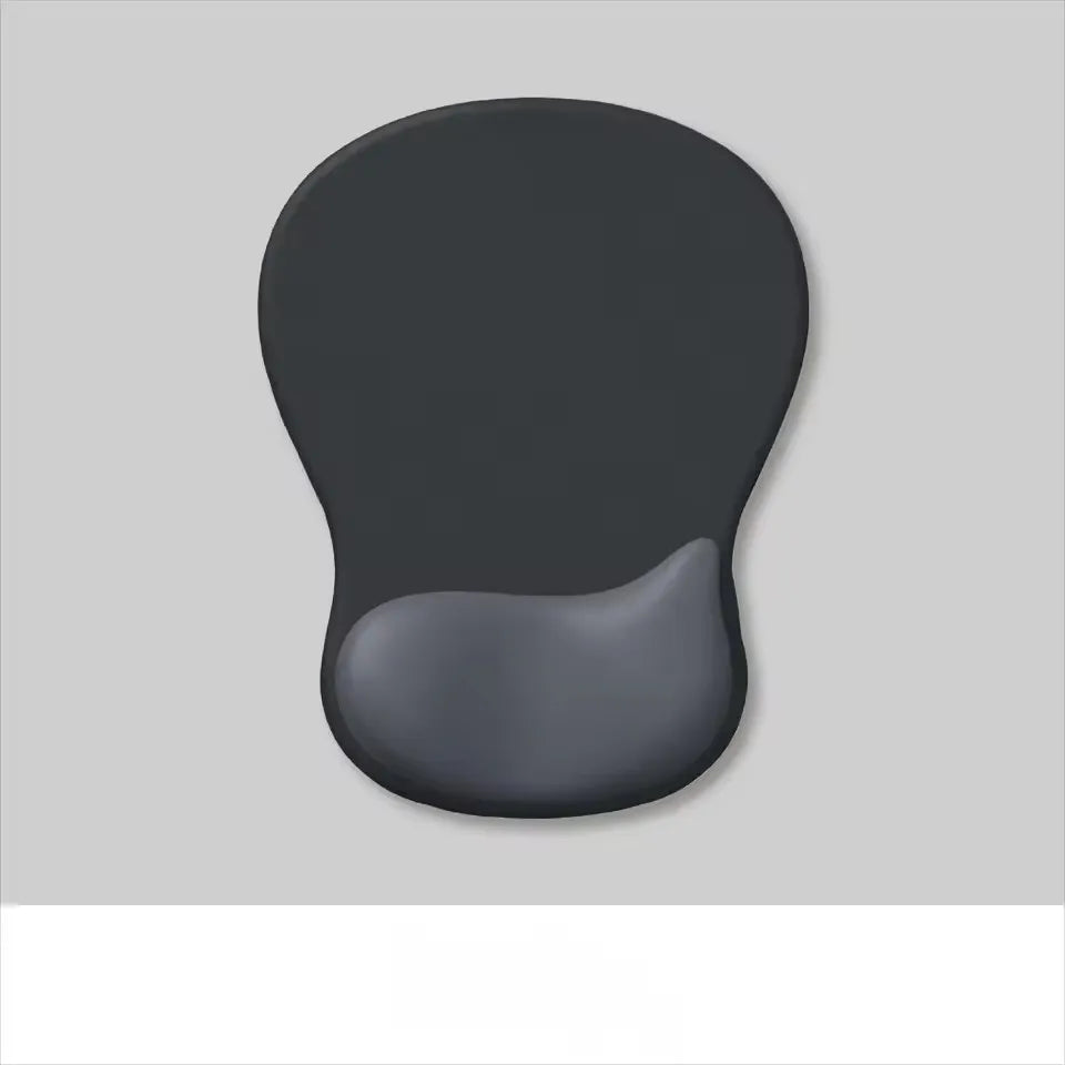 Ergonomic Gel Wrist Mouse Pad — Pain Relief, Smooth Fabric Surface & Non-Slip PU Base