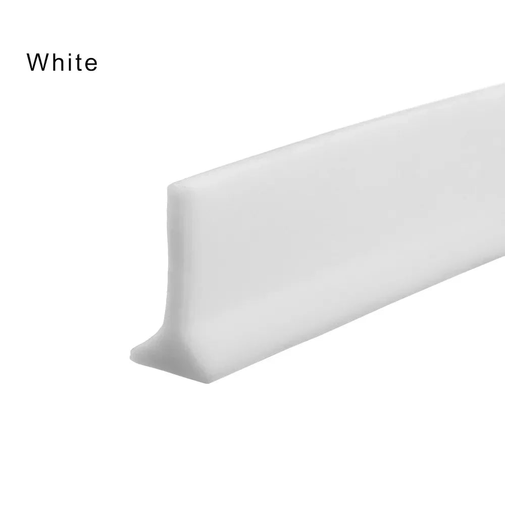Silicone Shower Water Stopper Strip Self-Adhesive Bendable Floor Seal for Bathroom Door Dry-Wet Separation (50–600 cm / 19.7–236.2 in)