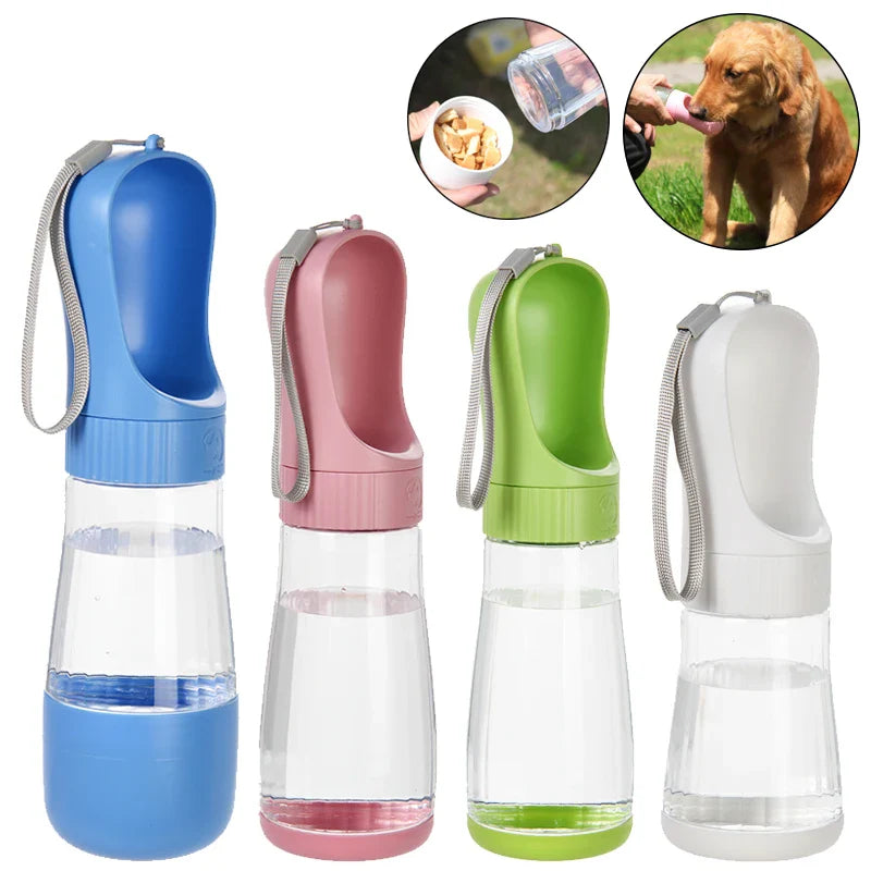 Portable 2-in-1 Dog Water Bottle with Food Container – Travel Pet Water Dispenser for Small to Large Dogs & Cats