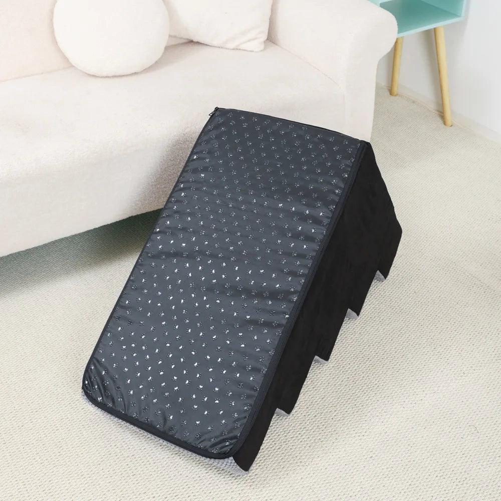 4-5-Step Memory Foam Dog & Cat Stairs with Removable Washable Cover – Pet Ramp Ladder
