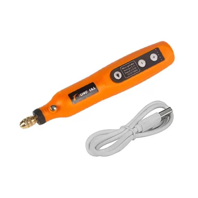 USB Rechargeable Wireless Engraving Pen - Mini Cordless Rotary Drill with Grinding Accessories