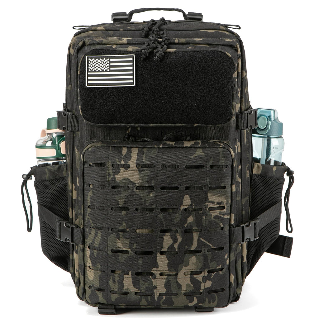 45L Tactical Backpack - 900D Waterproof MOLLE Rucksack for Hiking, Camping, Travel & School