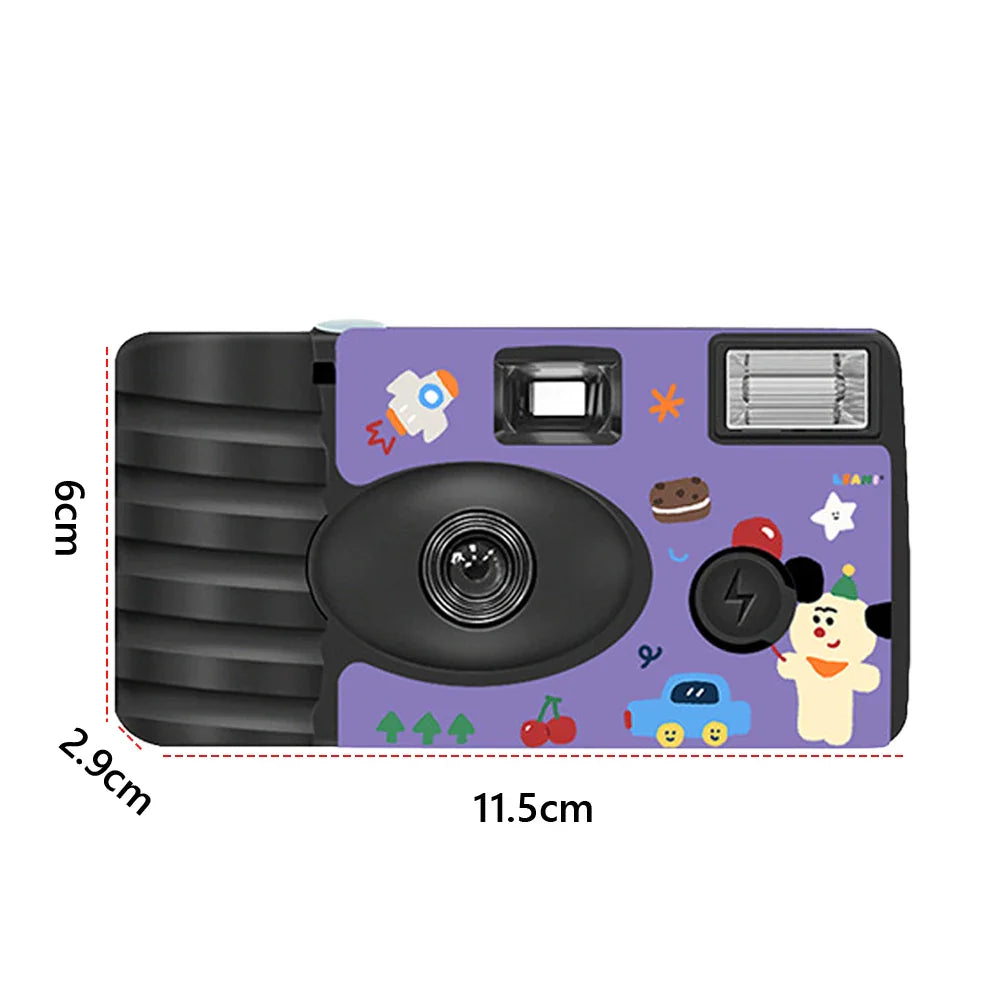 35mm Disposable Film Camera with Flash – ISO 400 Single-Use Half-Frame Camera for Weddings, Travel & Parties