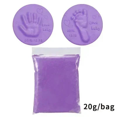 Baby Footprint Clay Kit Air-Dry 3D Hand & Footprint Keepsake DIY Non-Toxic Souvenir