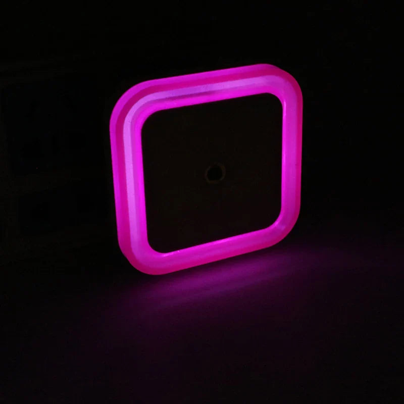 LED Sensor Night Light with EU Plug - Auto On/Off 360° Blue Nightlight for Bedroom, Nursery & Kids