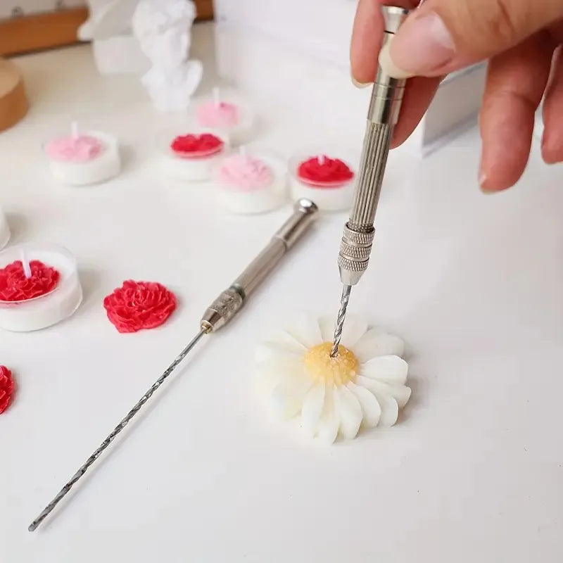 Candle Punching Tool Kit with 2 Drill Bits for DIY Candles & Crafts