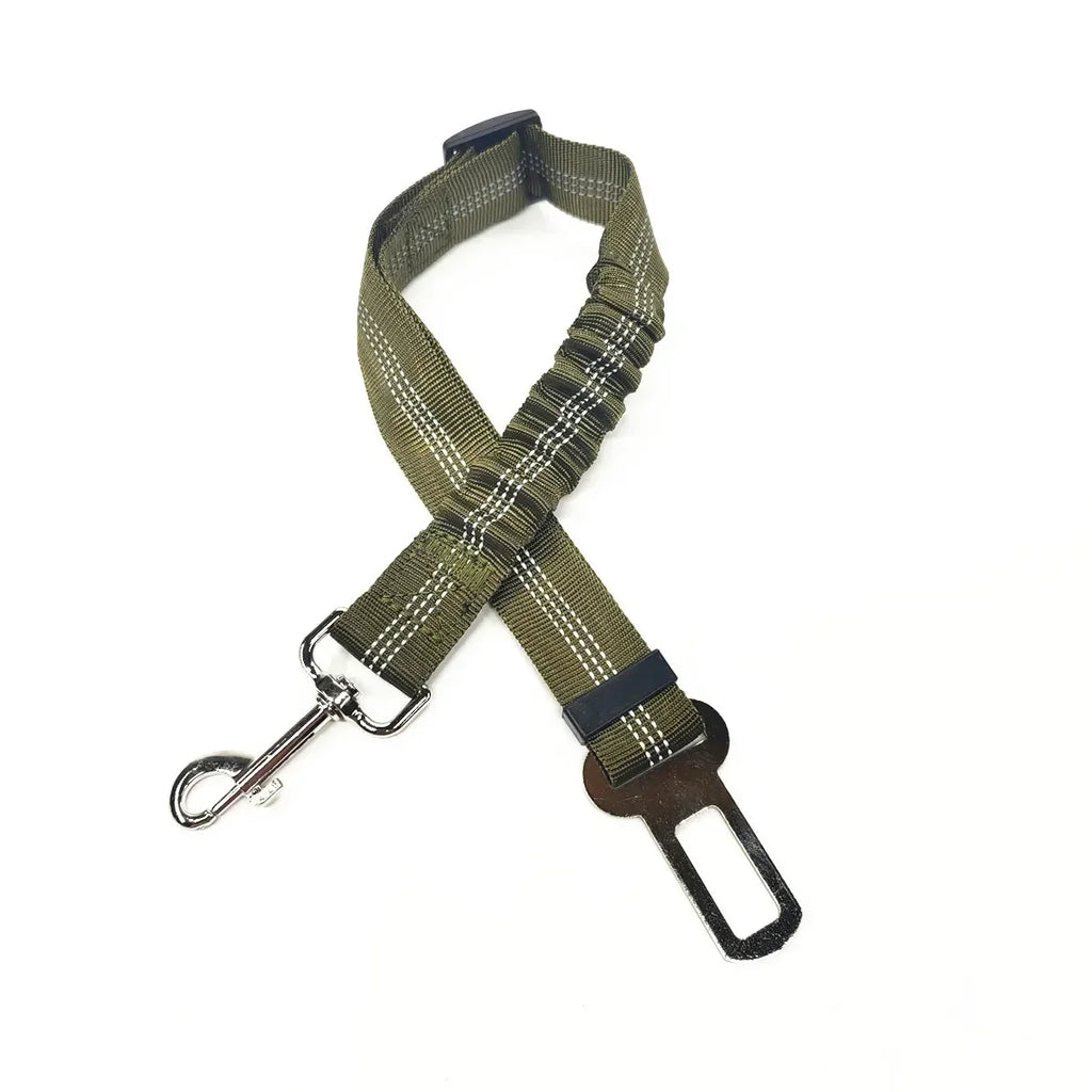 Adjustable Pet Seat Belt for Dogs & Cats 17.7–28.3 in (45–72 cm) Nylon Car Safety Restraint with Quick-Release Clip