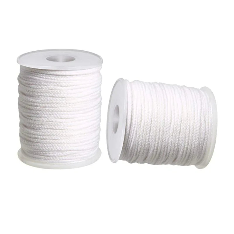 200ft (61m) 24-Ply Braided Cotton Candle Wick Roll – DIY Candle Wicks for Soy, Paraffin & Beeswax