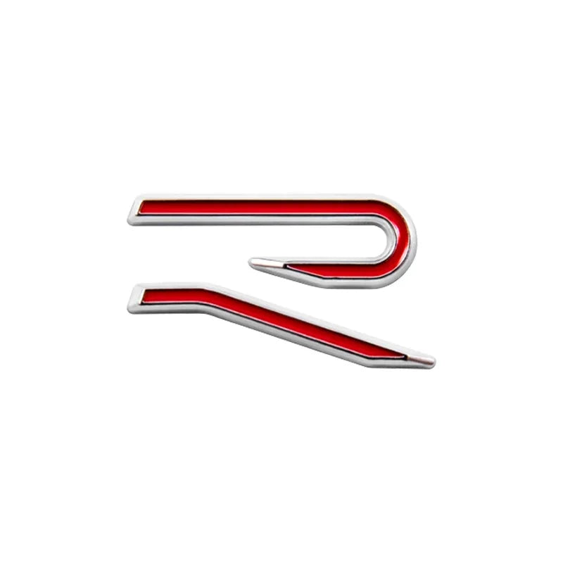 3D Metal R Logo Car Trunk Emblem Sticker Rear Body Badge for Golf Polo Jetta Beetle Passat Tiguan