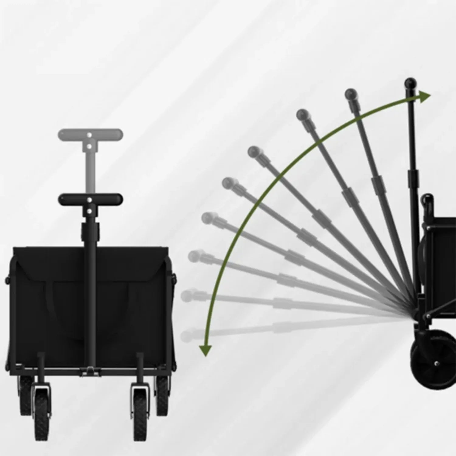 Folding Collapsible Utility Wagon Cart - Portable Handcart for Garden, Picnic, Beach & Shopping