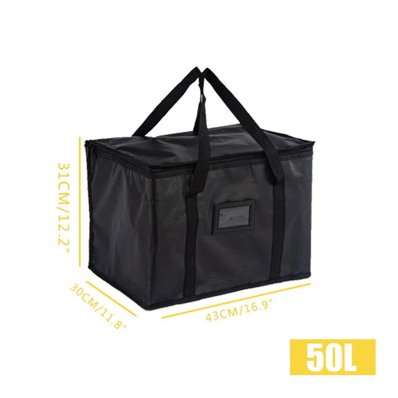 Insulated Food Delivery Cooler Bag - Thermal Pizza & Picnic Carrier for Takeaway and Camping (16L / 28L / 50L / Large)