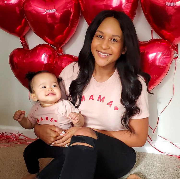 Mama / Babe (Two Hearts) - Set of 2 Tees