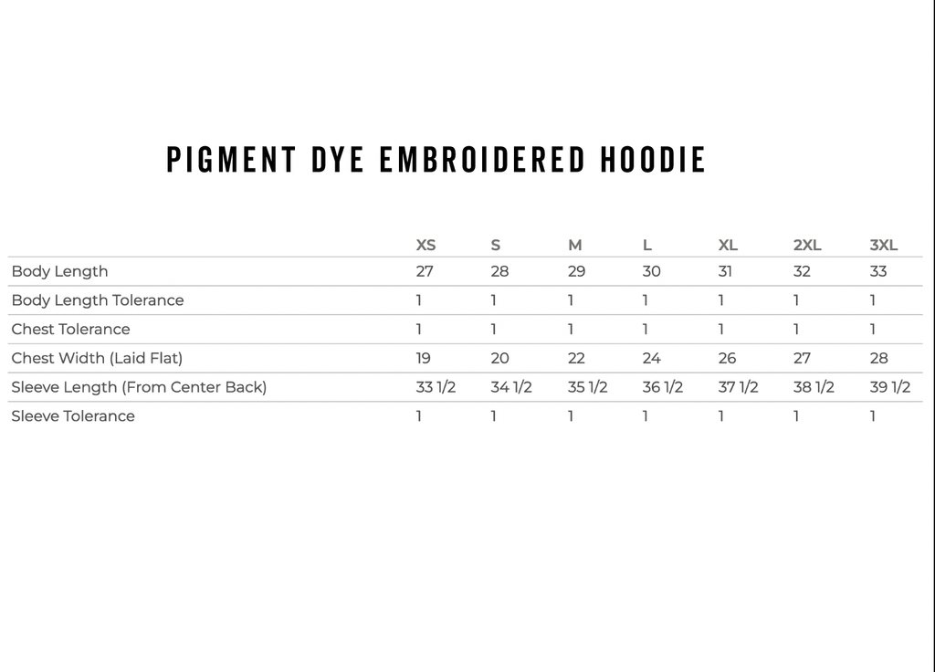 Embroidered PIGMENT HOODIE - Mama Signature (pocket) - Tone on Tone