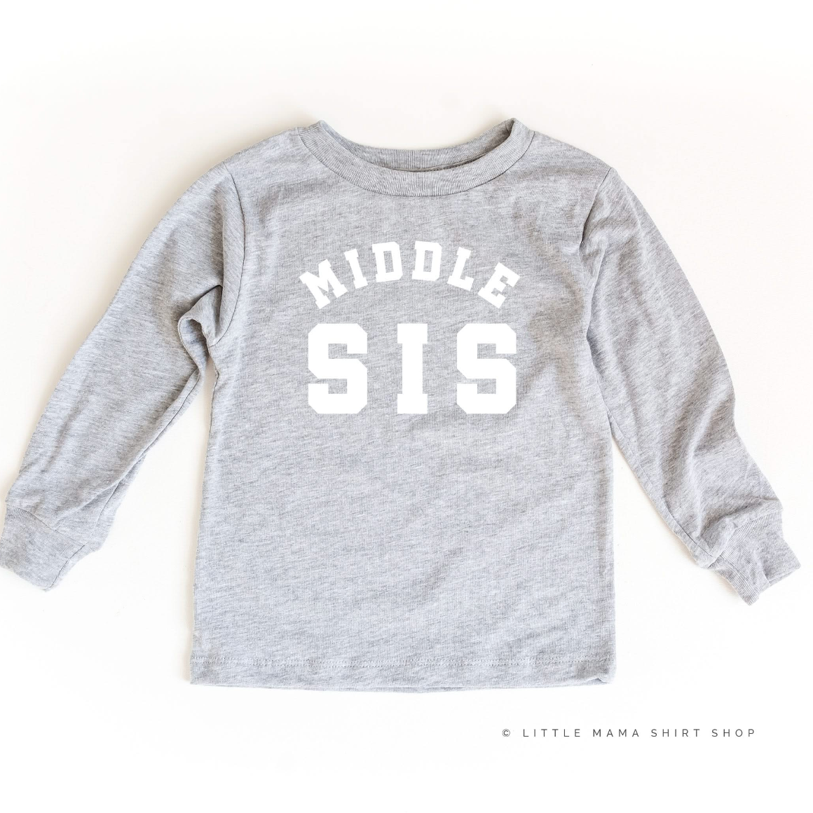 Varsity 'Sis' Sibling Tees - (Choose Your Role) - Child Long Sleeve Tee