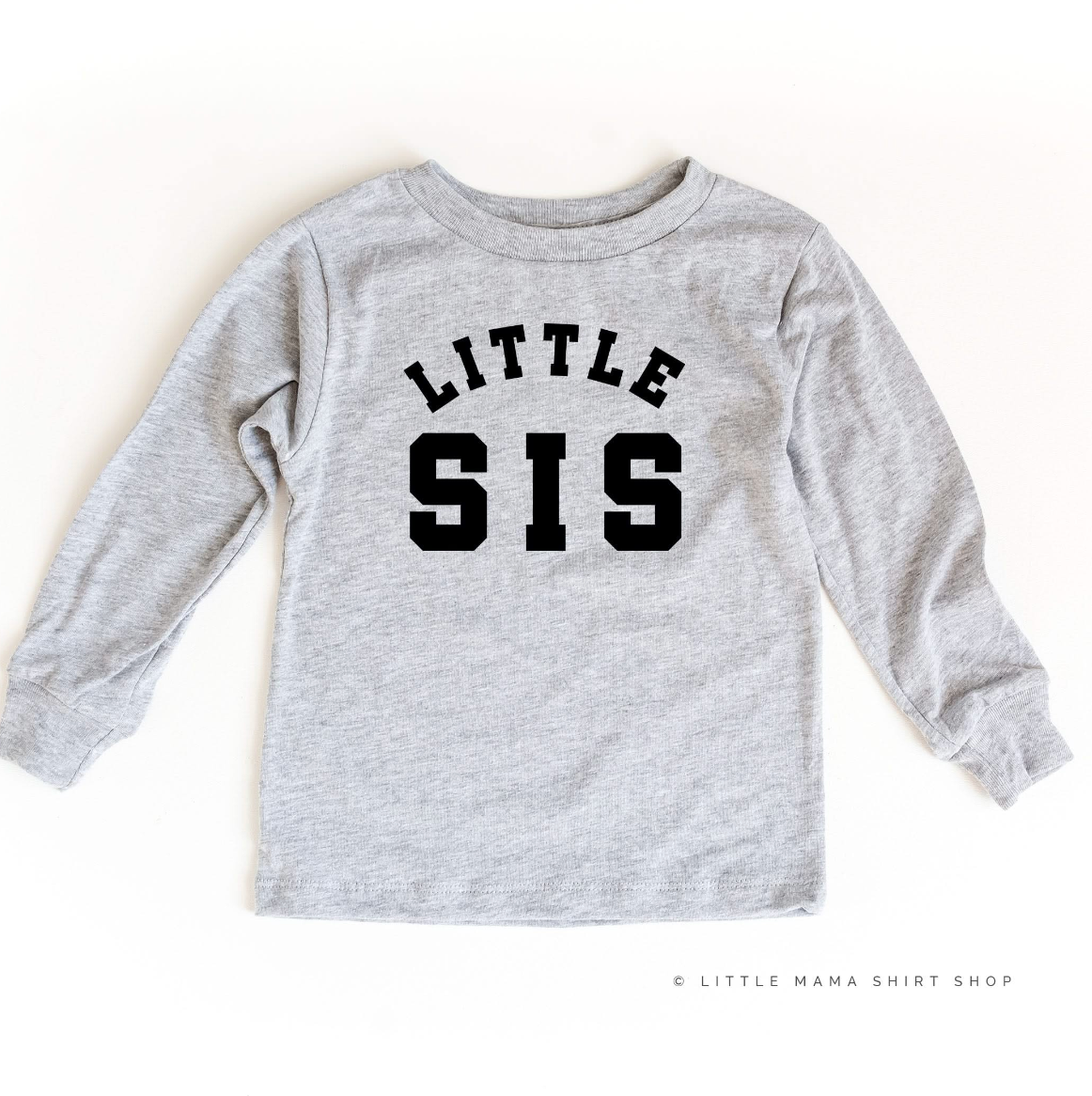 Varsity 'Sis' Sibling Tees - (Choose Your Role) - Child Long Sleeve Tee