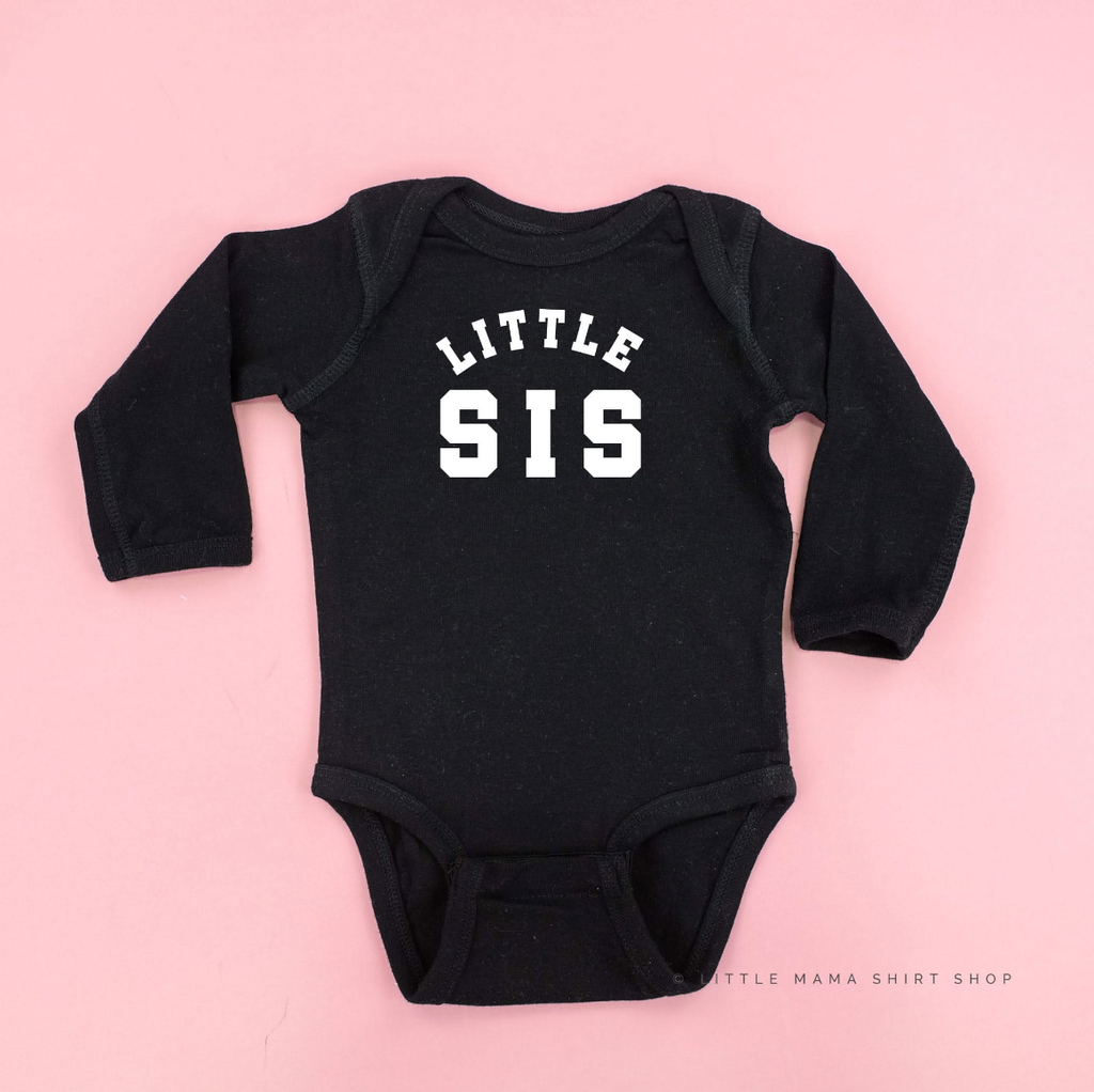 Varsity 'Sis' Sibling Tees - (Choose Your Role) - Child Long Sleeve Tee