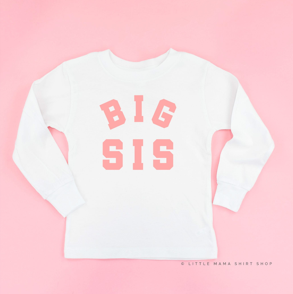 Varsity 'Sis' Sibling Tees - (Choose Your Role) - Child Long Sleeve Tee