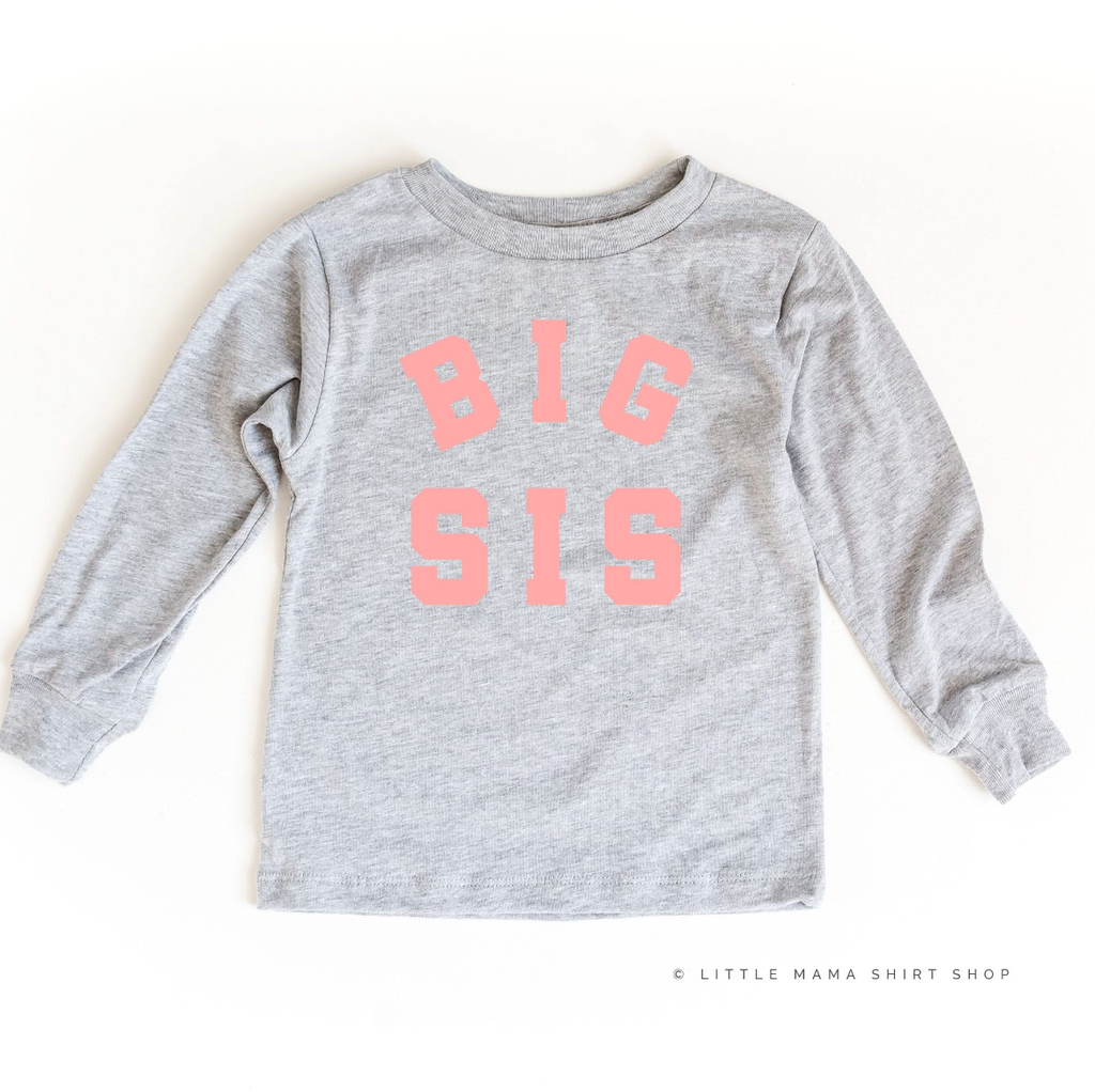 Varsity 'Sis' Sibling Tees - (Choose Your Role) - Child Long Sleeve Tee