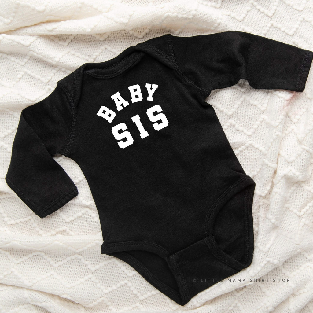 Varsity 'Sis' Sibling Tees - (Choose Your Role) - Child Long Sleeve Tee