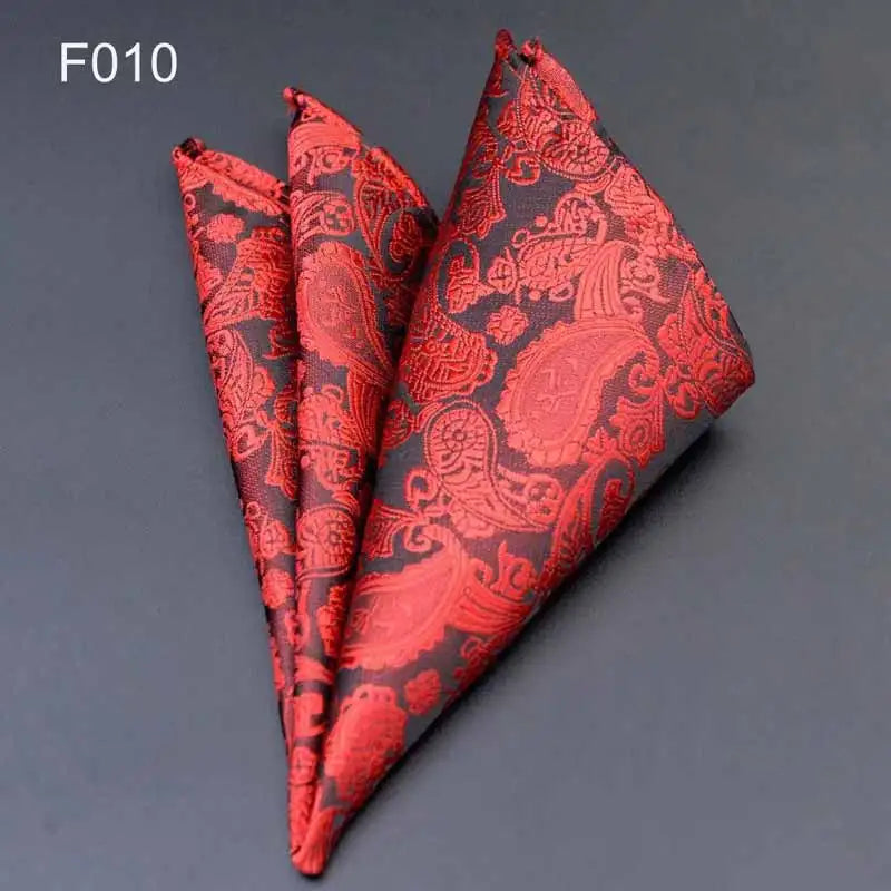 Men's Pocket Square 41 Colors - Plaid Dot Paisley Polyester Handkerchief 25 x 25 cm (9.8 x 9.8 in)