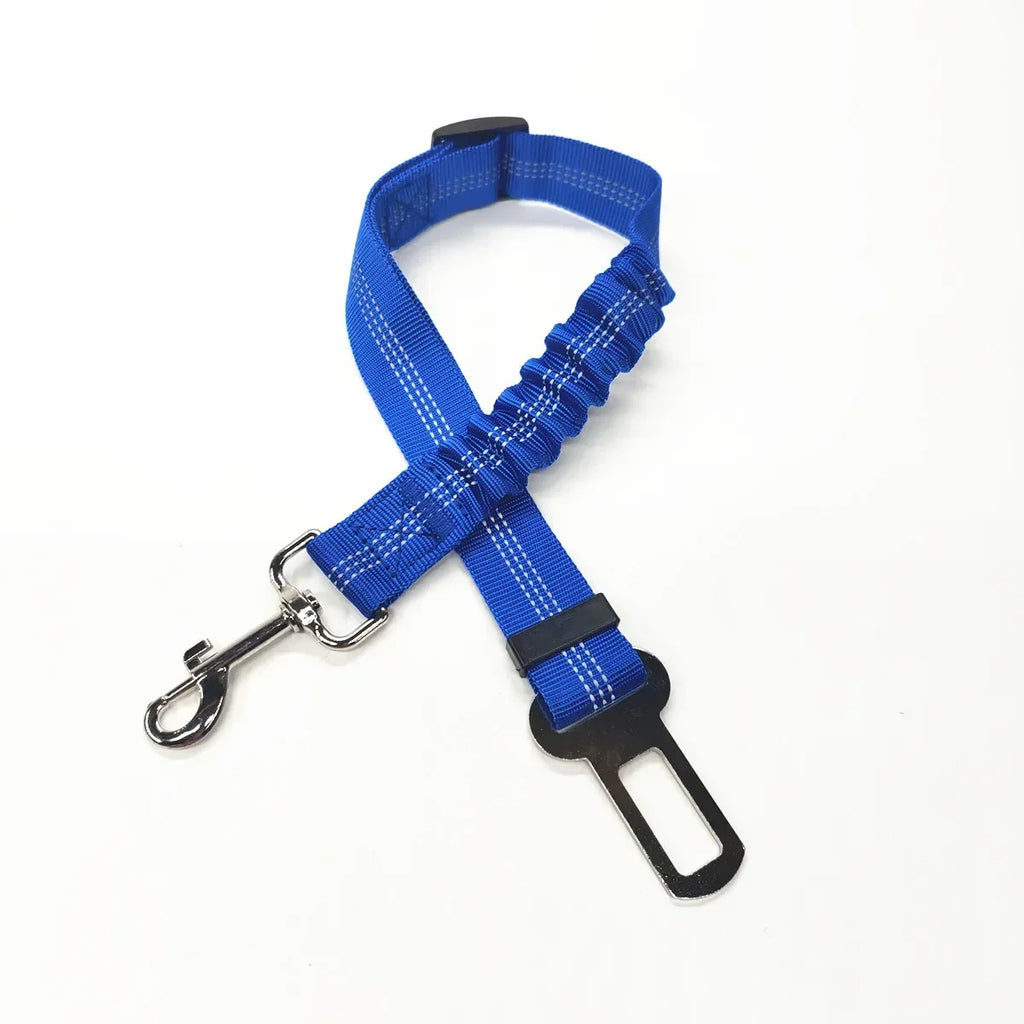 Adjustable Pet Seat Belt for Dogs & Cats 17.7–28.3 in (45–72 cm) Nylon Car Safety Restraint with Quick-Release Clip
