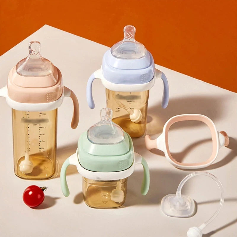 Square Feeding Bottle Handle for Baby (6M+) – Lightweight PP Easy-Grip Square Bottle Accessory, Wide‑Mouth Compatible