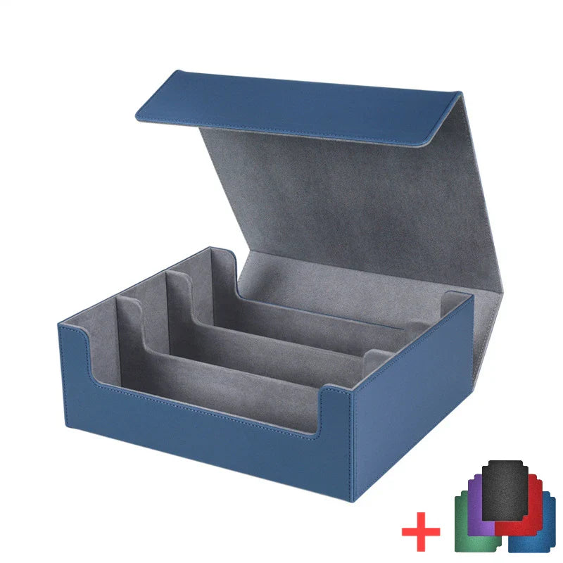 PU Leather Trading Card Storage Box – Holds 1800+ Cards | Magnetic Closure Commander Deck Case for MTG, Pokémon & TCG