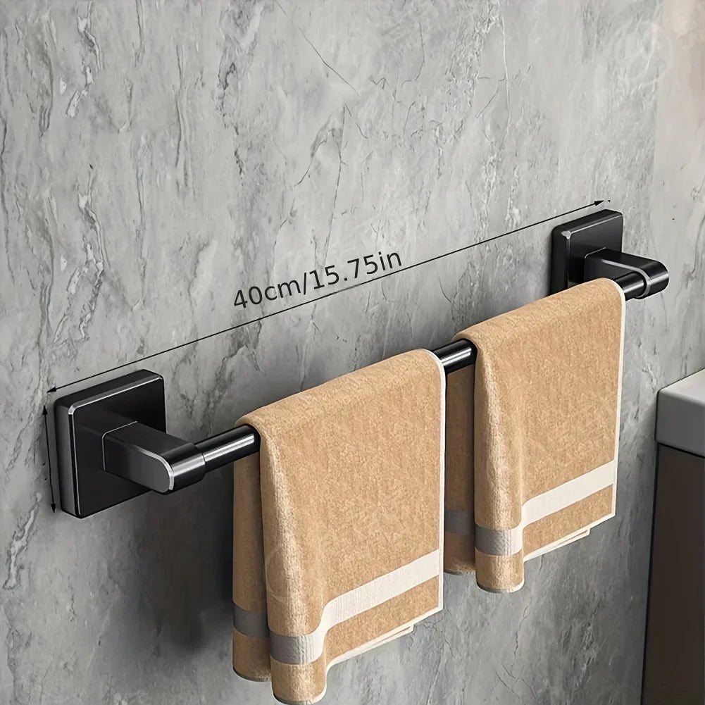 6-Pack Self-Adhesive No-Drill Towel Rack Hooks – Aluminum Wall Towel Holder, Polished Finish
