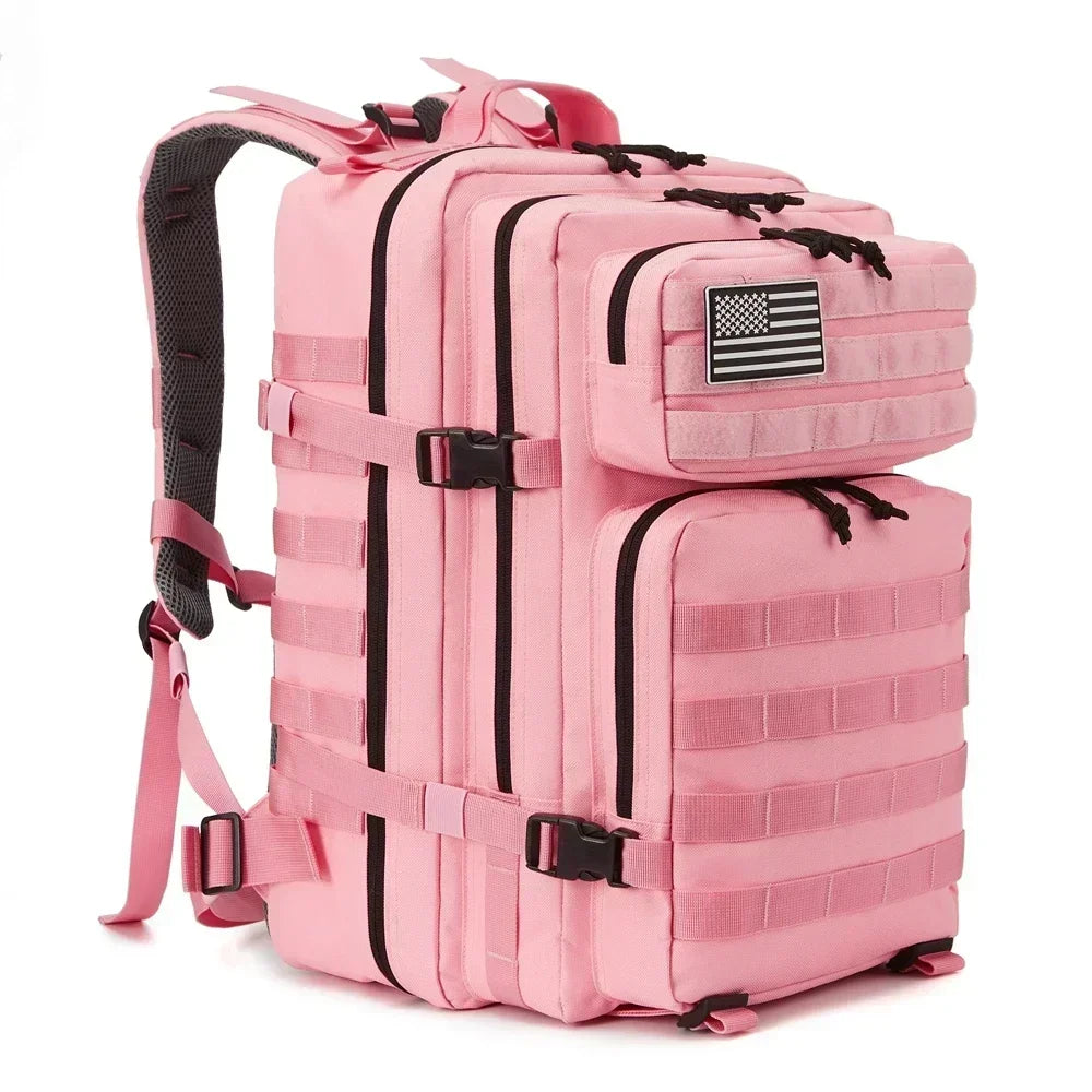45L (2,746 cu in) Tactical Backpack — 3-Day Outdoor Hiking Camping Trekking Gym Bag for Men & Women