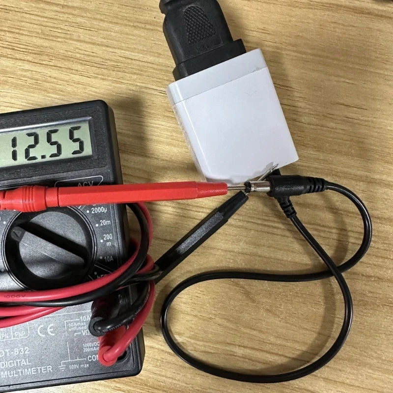 USB-C to DC 5.5x2.1/2.5mm PD Power Cable — 9V/12V/15V/20V, 3A 120W, 0.4m (15.7in) & 0.98m (38.6in)