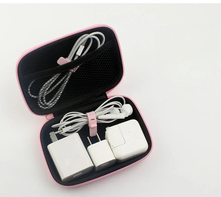 Kawaii Cartoon Cat Cable Organizer Pouch Travel Charger & Jewelry Storage Bag