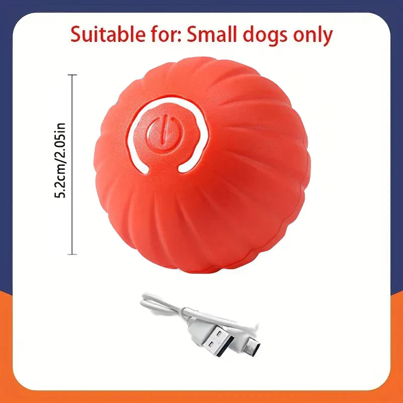 Automatic Interactive Dog Toy Ball USB Rechargeable Rolling Bouncing Chew Toy for Puppies to Large Dogs — Sizes 5.2 cm / 6.7 cm (2.05 in / 2.64 in)